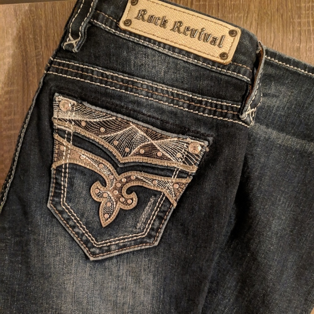 Rock Revival Midrise Bootcut 'Sapphire' Jeans